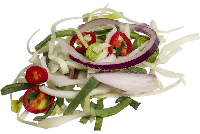 Witte kool prei groentemix zak 1kg kist 8 stuks